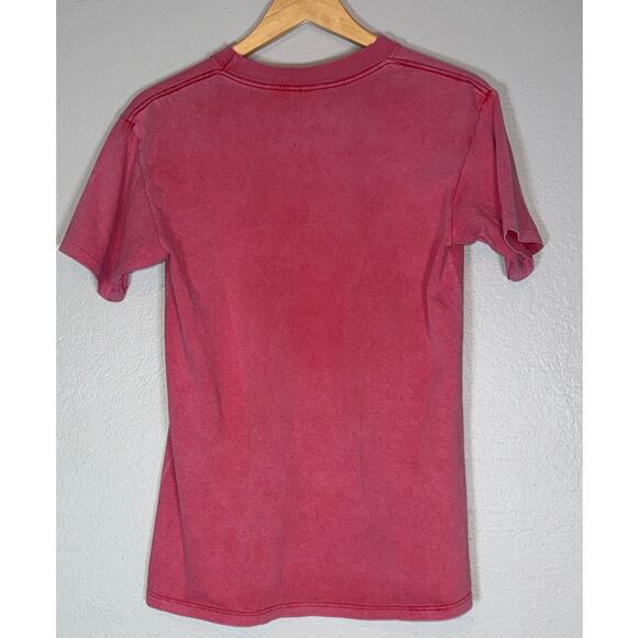 Y2K Single Stitch Long Beach Island LBI Graphic Tee Size Medium Pink Red Surf - Picture 4 of 6